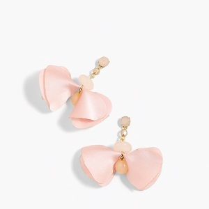 J.Crew Soft/Baby Pink Gold Petal Drop Earrings